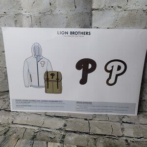 Phillies Etched Leather and Foil Capping Patch by Lion Brothers Appx 3.5 x 2.5"